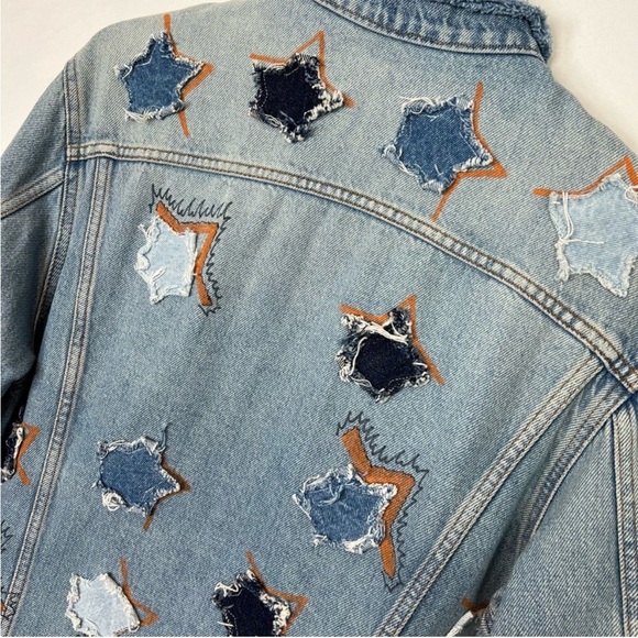 Faith connection stars denim jacket L - Picture 12 of 13